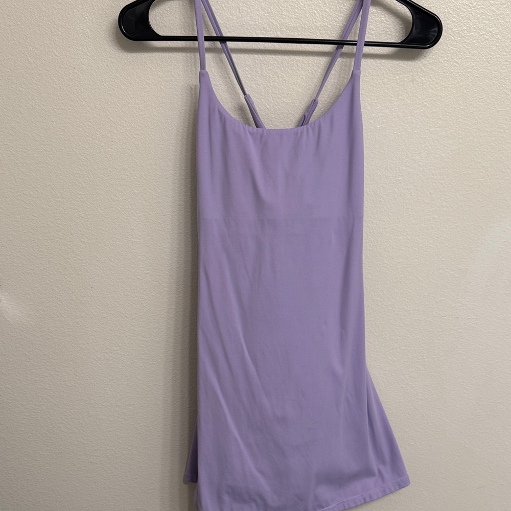 Lavender workout dress with built in shorts